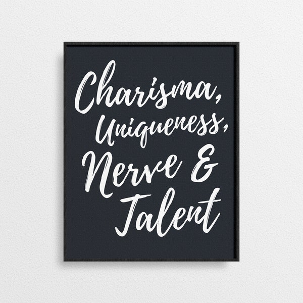 Charisma, Uniqueness, Nerve & Talent Poster Print | LGBTQ Poster | Ru Paul's Drag Race | Drag Queen Poster | Free Phone Wallpaper Background