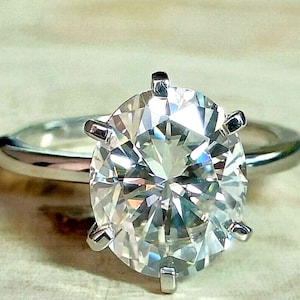 3.00 Carat Certified White Diamond Ring Oval Cut , Great Shine ,Gift For Birthday, Engagement Rings