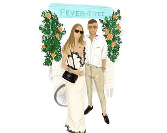Customised Fashion illustration; Couple Edition