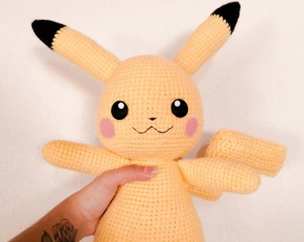 CROCHET PATTERN Pikachu Life Size Amigurumi - PDF - Esp-Eng