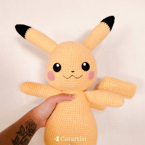 CROCHET PATTERN Pikachu Life Size Amigurumi - PDF - Esp-Eng