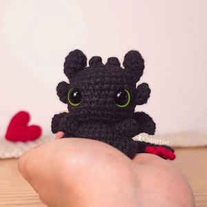 CROCHET PATTERN Mini Dragon Toothless - Amigurumi - PDF - Esp/Eng
