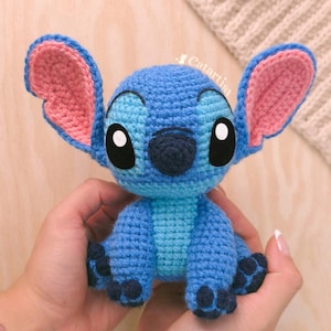 CROCHET PATTERN Stitch Blue Monster - Amigurumi - PDF - Esp/Eng