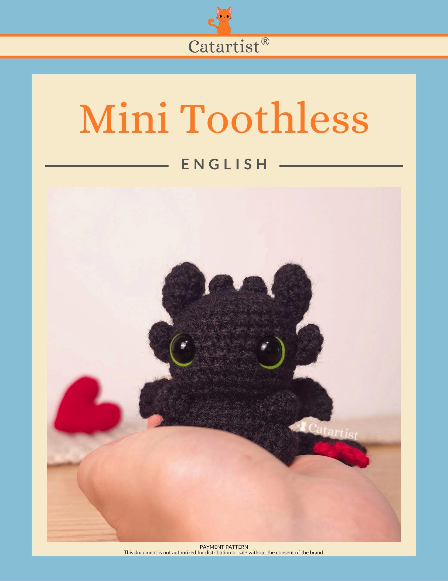 CROCHET PATTERN Mini Dragon Toothless - Amigurumi - PDF - Esp/eng - Etsy