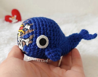 AMIGURUMI PATTERN Pirate Whale - Crochet PDF - Esp/Eng