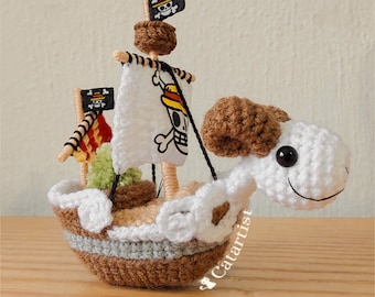 Pirate ship CROCHET PATTERN - Amigurumi - PDF - Esp/Eng