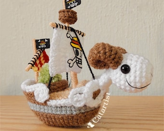 Barco pirata CROCHET PATTERN - Amigurumi - PDF - Esp/Eng