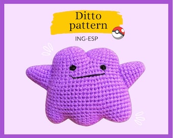 CROCHET PATTERN Ditto Amigurumi - PDF - Esp-Ing