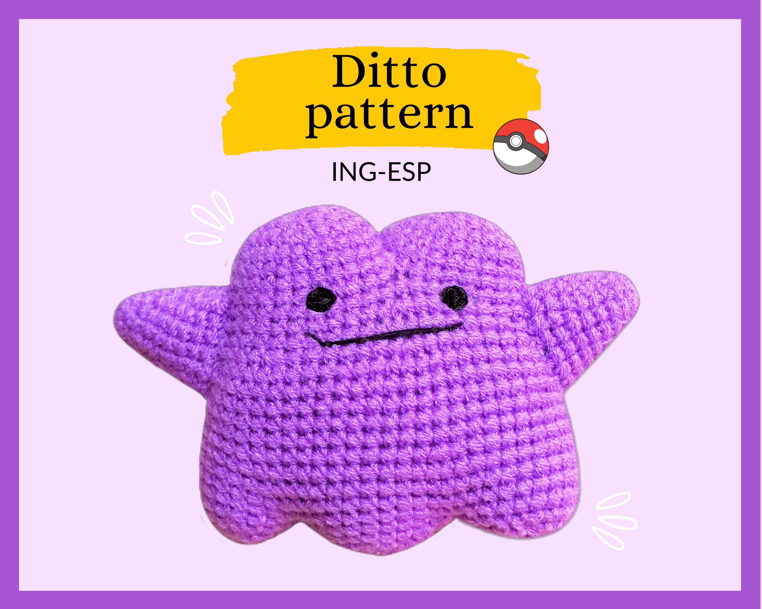 Ditto Pokemon sewing pattern PDF DIY plush toy — plushiluv