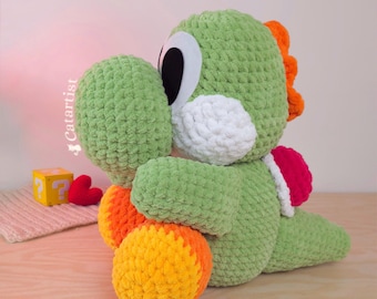 Jumbo Schildpad Dinosaurus HAAKPATROON - Amigurumi - PDF - Esp/Eng