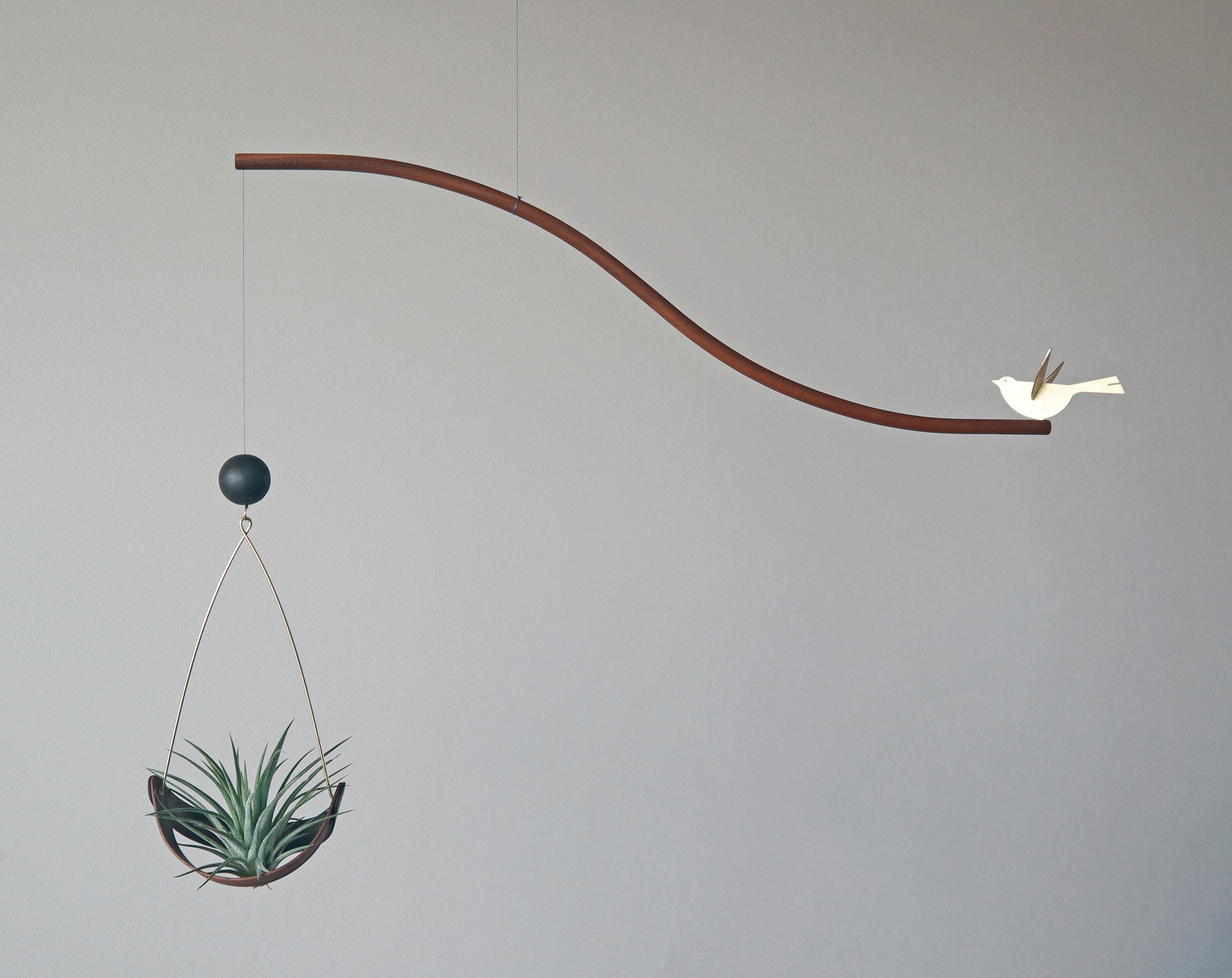 Kinetic Mobile, Hanging Mobile, Art for Home, Air Plant Hanger ...