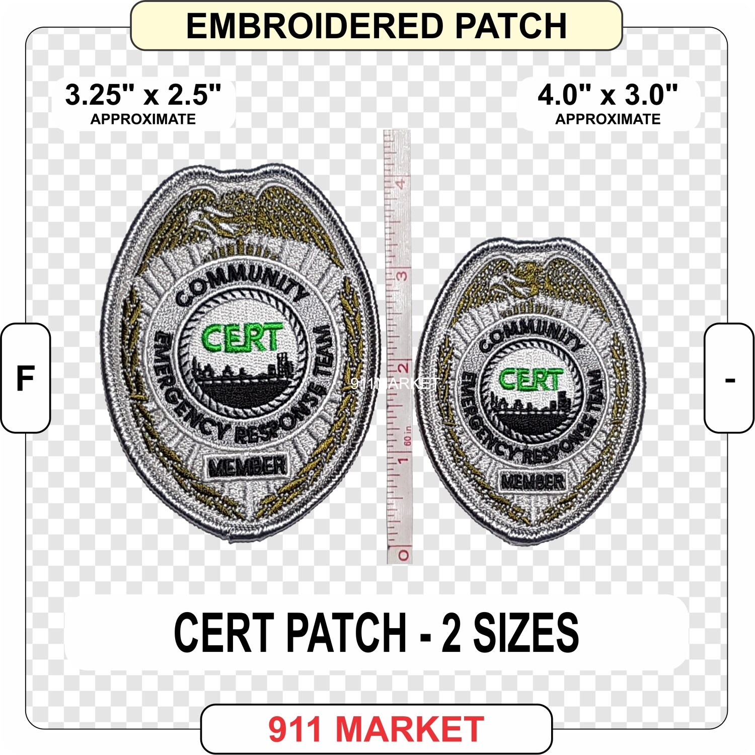 CERT Badge Embroidered Patch Community Emergency Response Team Etsy