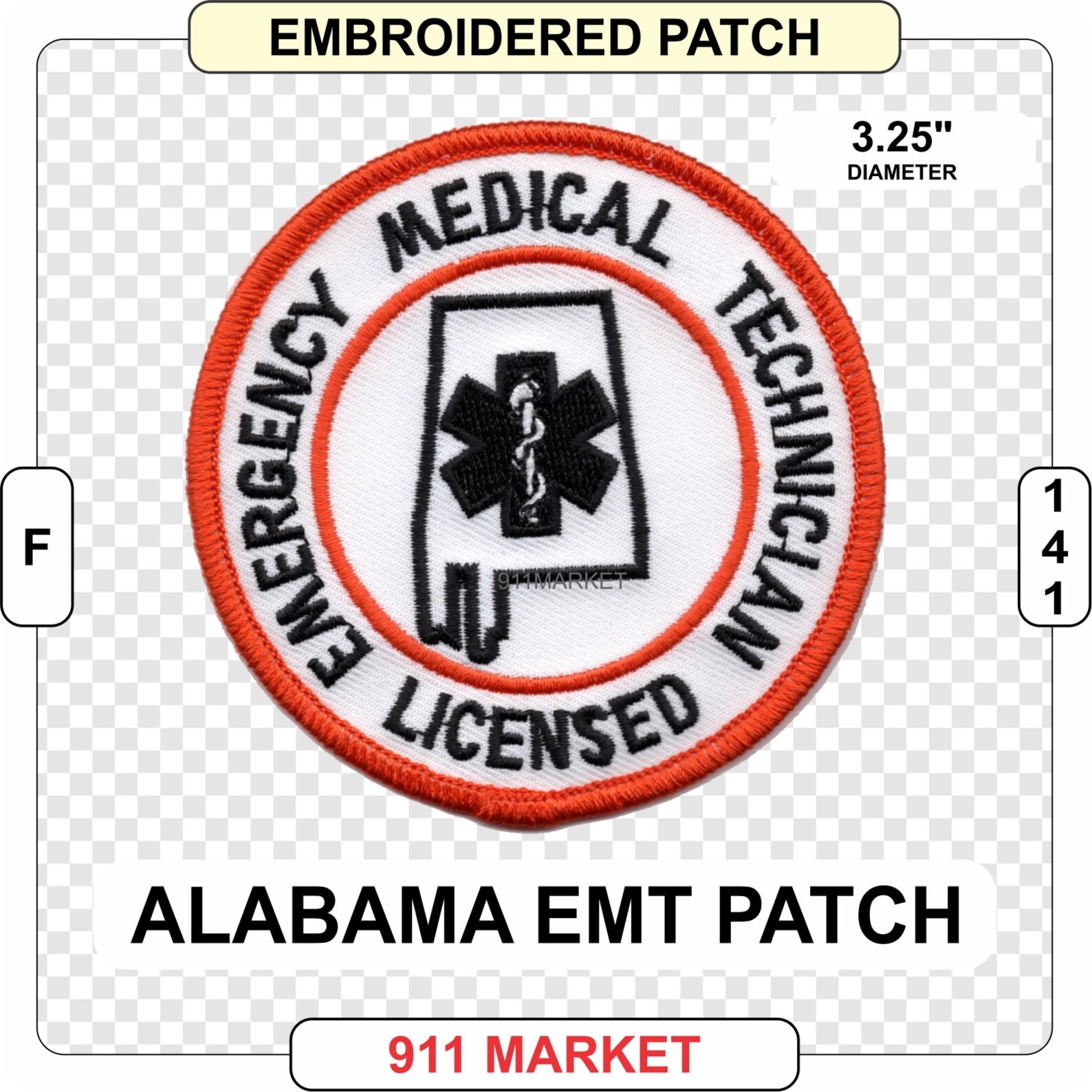 Alabama Emergency Medical Technician Embroidered Patch Etsy