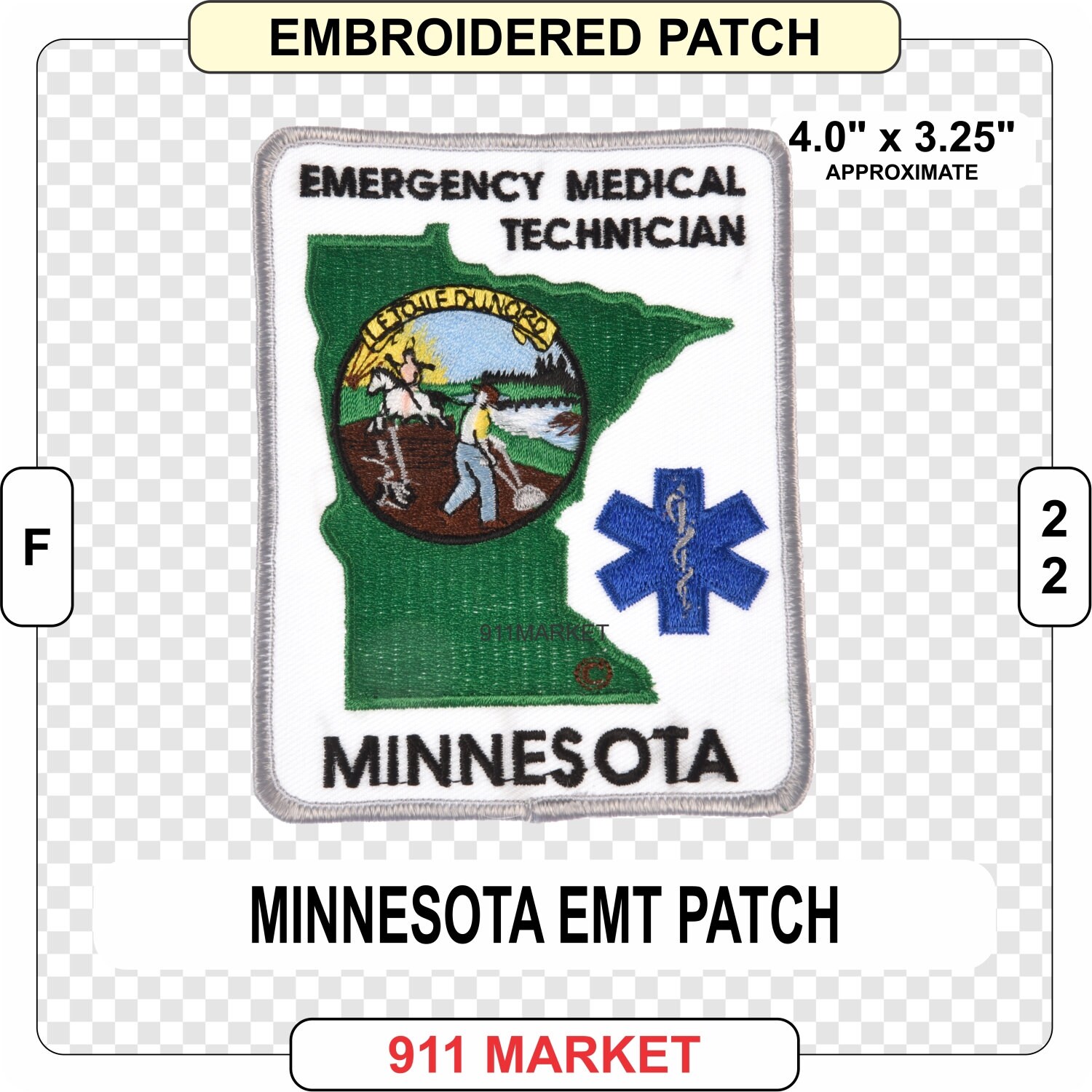 Minnesota EMT Patch Embroidered MN Emergency Medical Etsy