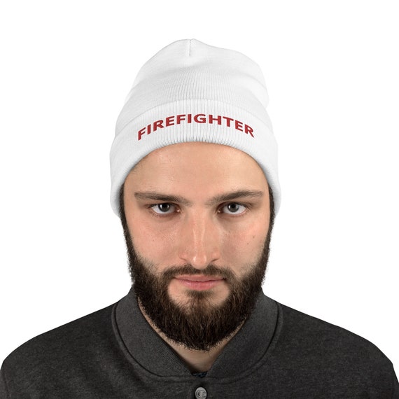 Firefighter Embroidered Beanie Winter 