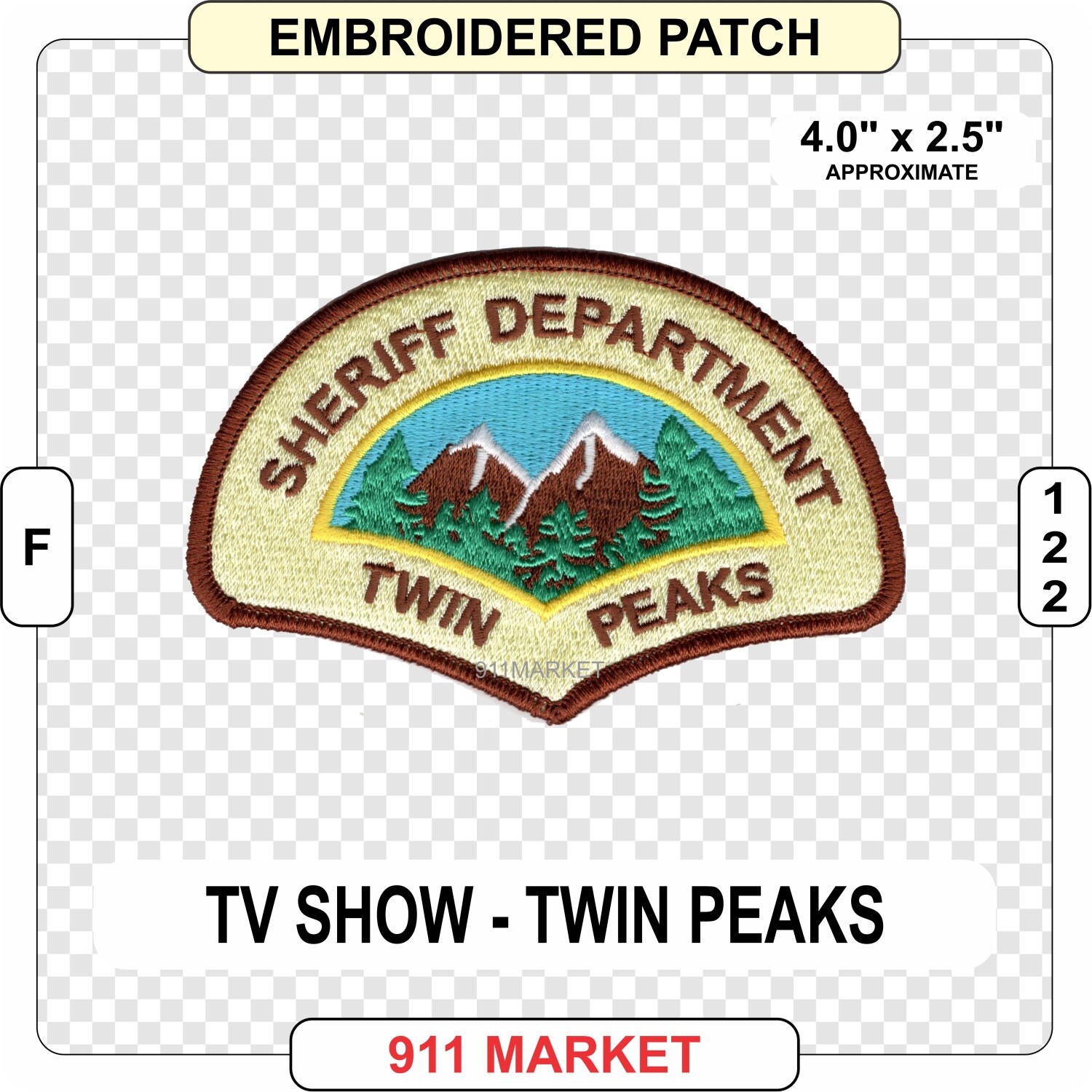 Twin Peaks Sheriff's Office Patch Embroidered TV Show | Etsy