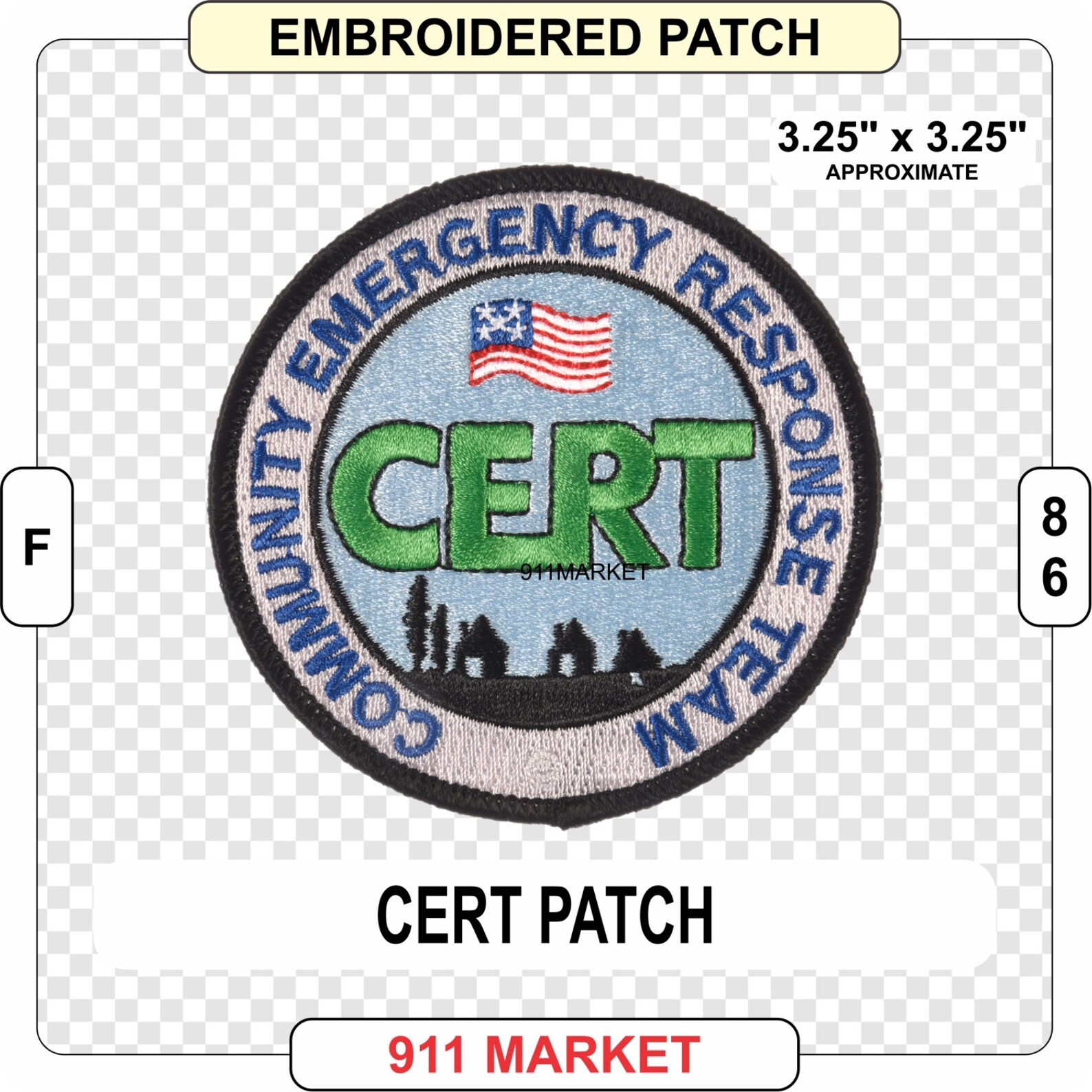CERT Patch Round Embroidered Community Emergency Response Team Etsy