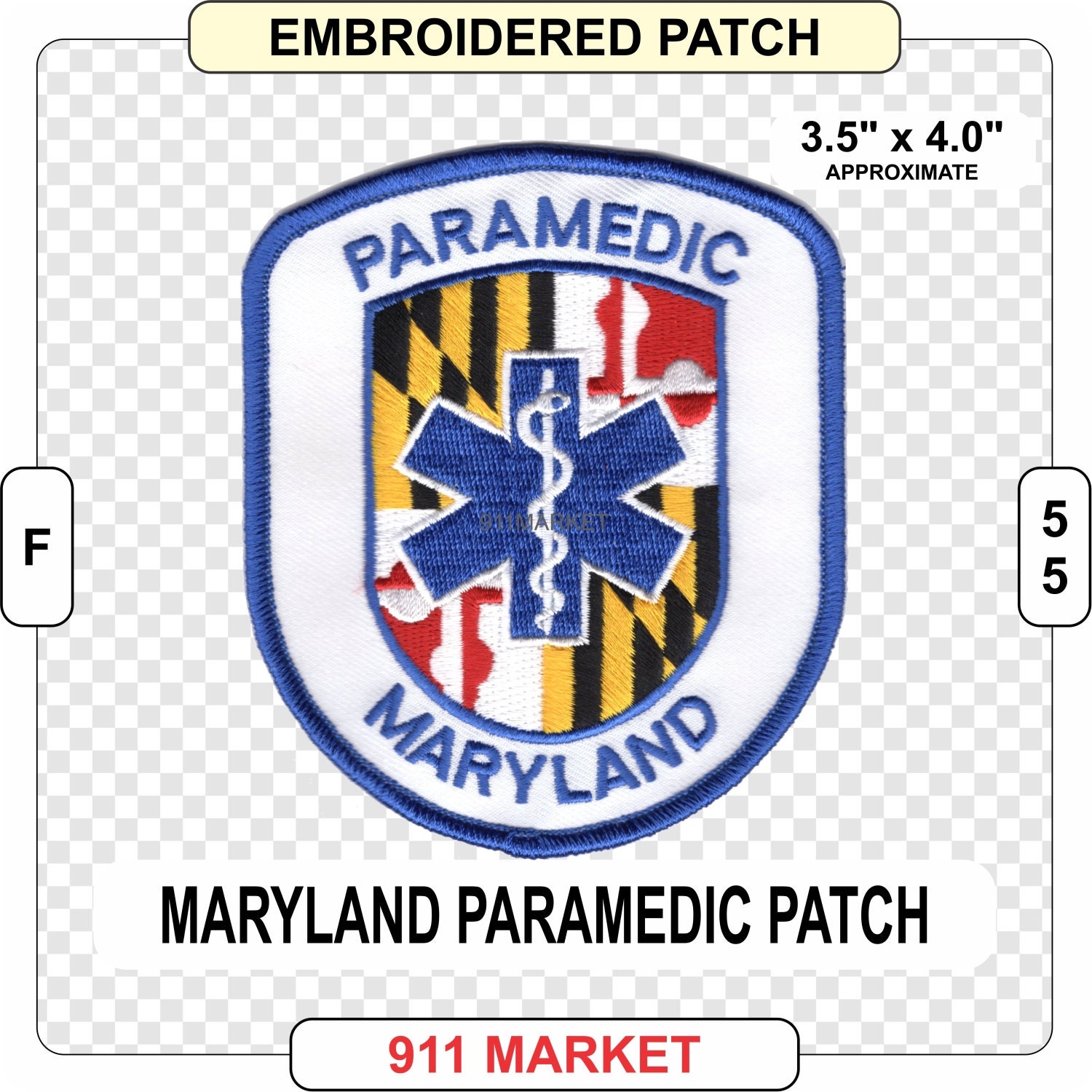 Maryland Paramedic Patch EMS MD EMT Medical Medic Rescue Etsy