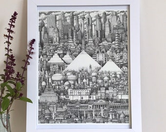 Civilization Rhapsody - Art Print, Giclee art print, Ancient history art print, Historical art print, Ancient Civilization art print, Prints