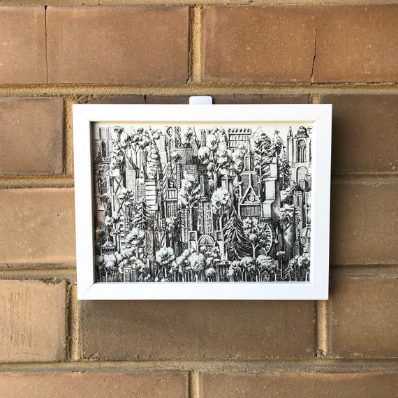 Concrete Jungle Size A5 Print Etsy