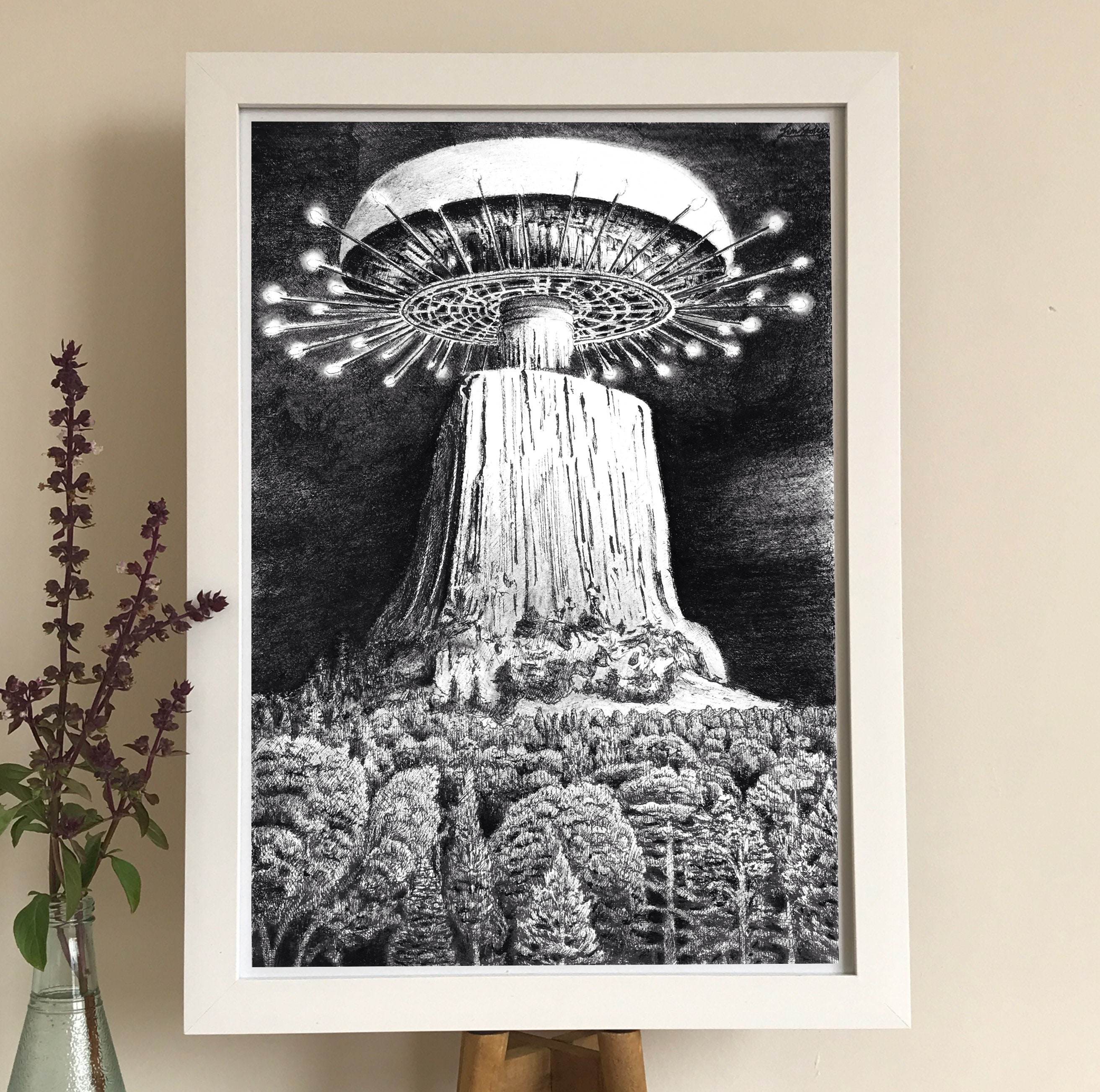 絵画 UFO UFO イラスト 額入り - メルカリ