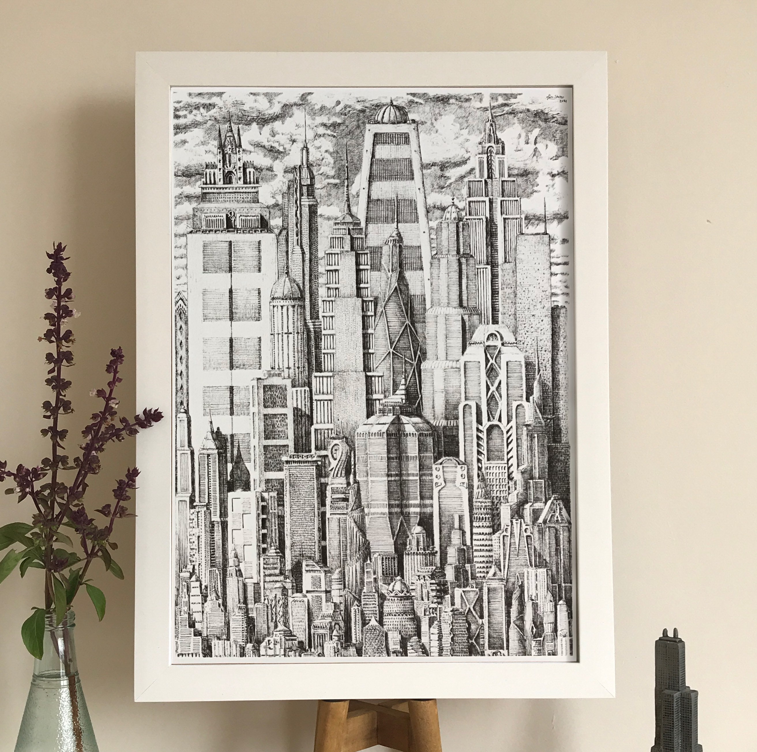 スプレーアート作品『Cyber City』A3サイズ原画 スプレーアート作品『Cyber City』A3サイズ原画 City』A3サイズ