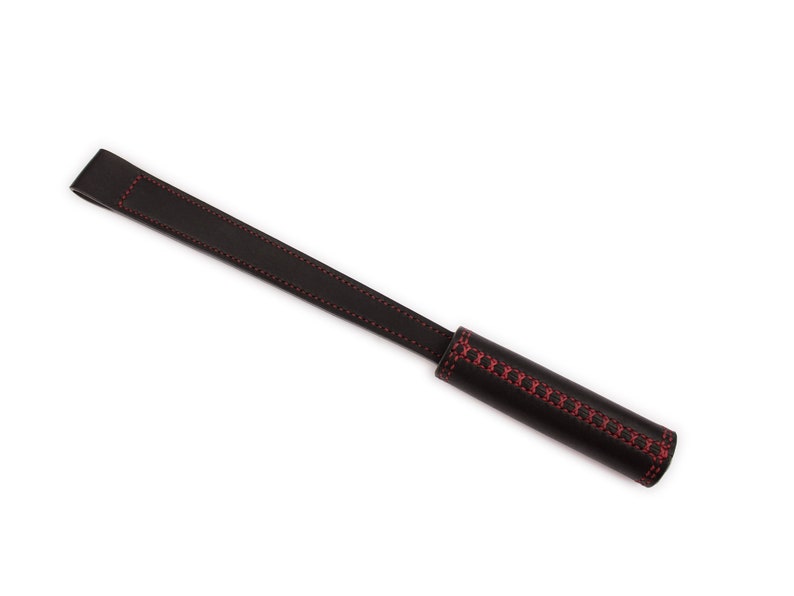 Paddle BDSM En Cuir Et Bois De Cerisier - Cravache Fessée - Made In Germany
