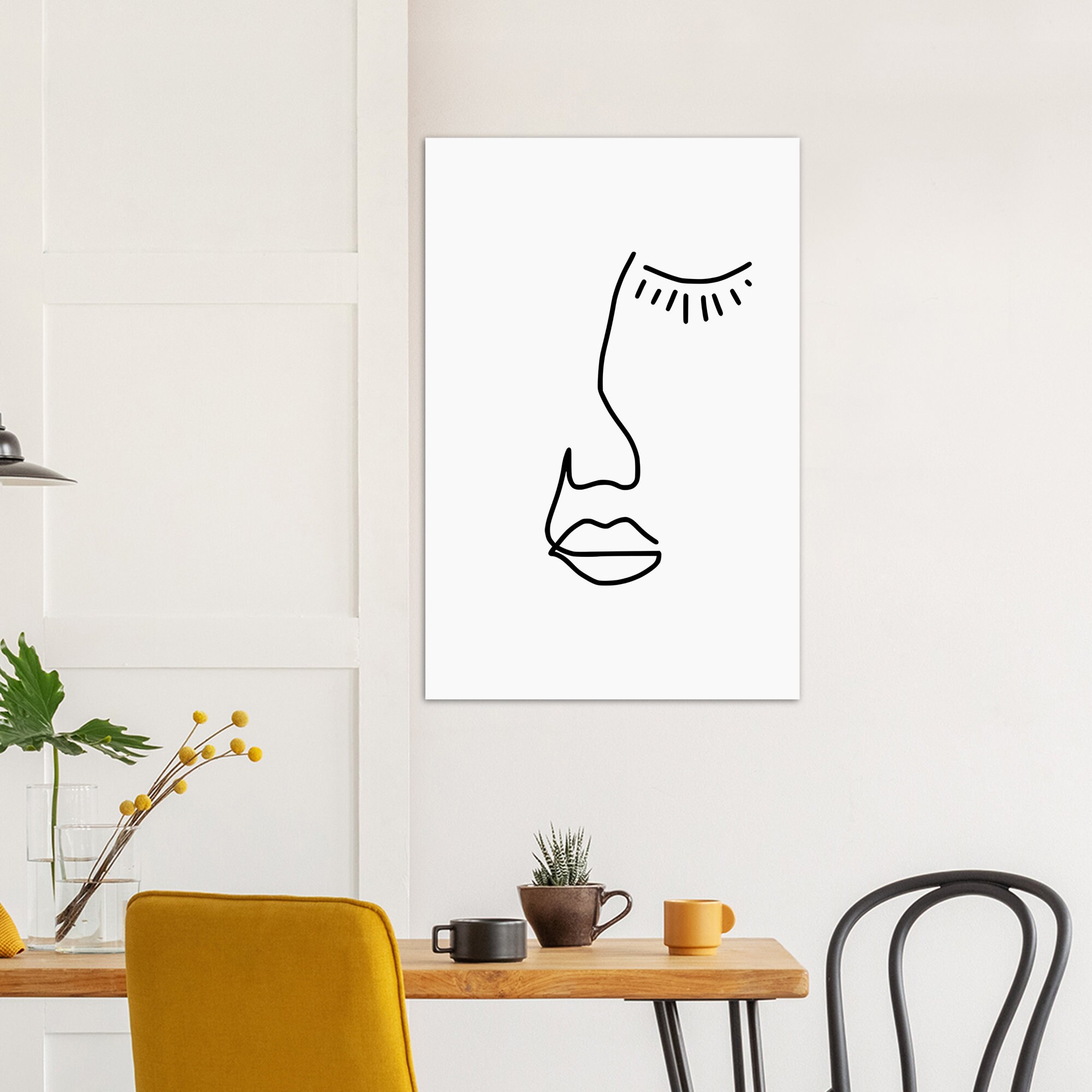 Modern Line Drawing Bedroom Decor Above Bed Print Bedroom | Etsy