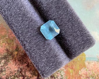 2.73ct Natural Faceted Squared Octagonal Milky Santa Maria Aquamarine Gemstone