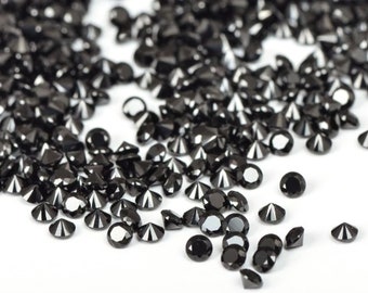 black sapphire round diamond cut 100pcs lot natural sapphire 1.50mm-2.50mm sapphire round faceted sapphire round calibrated black sapphire