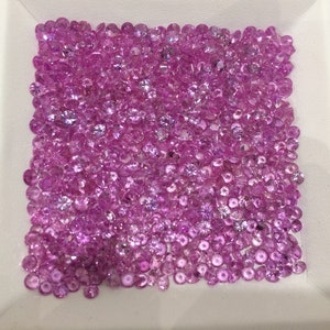 pietra preziosa di zaffiro rosa sfusa rotonda zaffiro rosa naturale rotondo all&#39;ingrosso 1 carato 1,25-3,00 mm zaffiro rosa rotondo zaffiro rosa sfaccettato rotondo