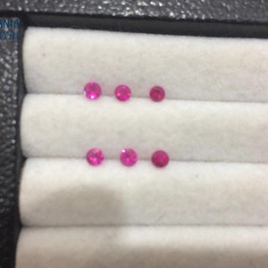 rubin rund 2,50 mm 10 Stück natürliche Rubin runde lose Rubin runde kalibrierter Rubin rund facettierter Rubin rund Diamantschliff Rubin rund natürliche Edelstein