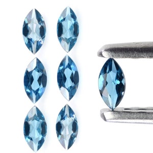 london blue topaz gemstone 2*4-7*14mm loose london blue topaz marquise natural london topaz calibrated blue topaz marquise faceted topaz