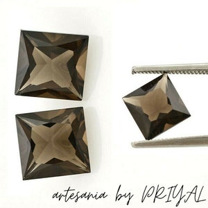 smoky quartz princess cut square 5.00-15.00mm smoky quartz 6mm smoky quartz 7mm smoky quartz 8mm smoky quartz 9mm calibrated quartz gemstone