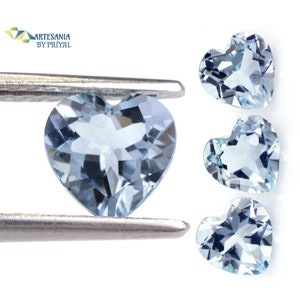 aquamarine heart 4.00-8.00mm aquamarine 5mm aquamarine 6mm aquamarine 7mm aquamarine 8mm aquamarine calibrated aquamarine heart gemstones
