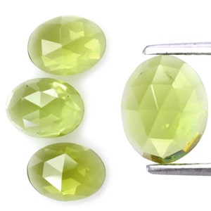 peridot rose cut oval 4*3-8*10mm loose peridot rose cut oval natural peridot rose cut calibrated peridot rose cut oval cabochon rose cut