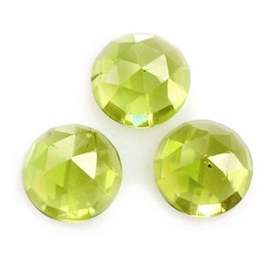 loose peridot rose cut round natural peridot rose cut peridot round calibrated peridot round rose cut round 4.00-6.00mm rose cut gemstones