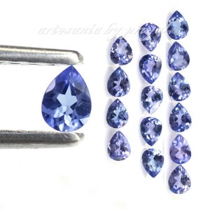 tanzanite gemstone pear 4*3-6*8mm natural tanzanite pear loose tanzanite pear calibrated tanzanite pear faceted tanzanite pear tanzanite