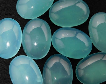 aqua chalcedony oval cabochon 7*5mm calibrated chalcedony oval cabochon aqua chalcedony assorted and calibrated bulk wholesale