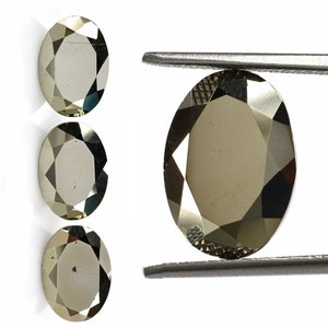 loose pyrite oval cut natural pyrite oval 6*8-10*14mm fool&#39;s gold pyrite oval cut calibrated pyrite oval faceted pyrite oval gemstone