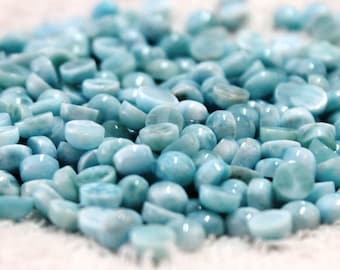 Larimar Gemstone Round Cabochon: Calibrated Loose Stone (5-12mm Bulk Lot
