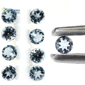 loose aquamarine round natural aquamarine round 2.00mm aquamarine round calibrated aquamarine round faceted aquamarine round
