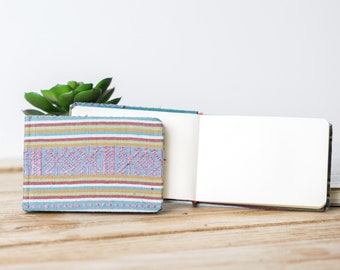 Mini Notebook | Embroidery Notebook, Unique Journals, Boho Notebooks, One of a Kind Gift, Tribal Embroidery Design