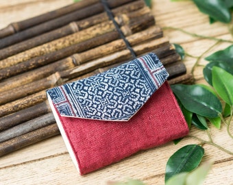 Hemp Purse | Short Wallet, Ethnic Purse, Tribal Pattern, Compact Purse