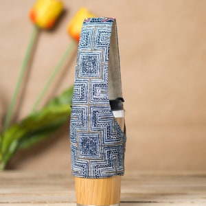 Cofffee Sleeve | Fabric Cup Holder, Bubble Tea Holder, Cup Cozy, Hmong Pattern, Batik Fabric