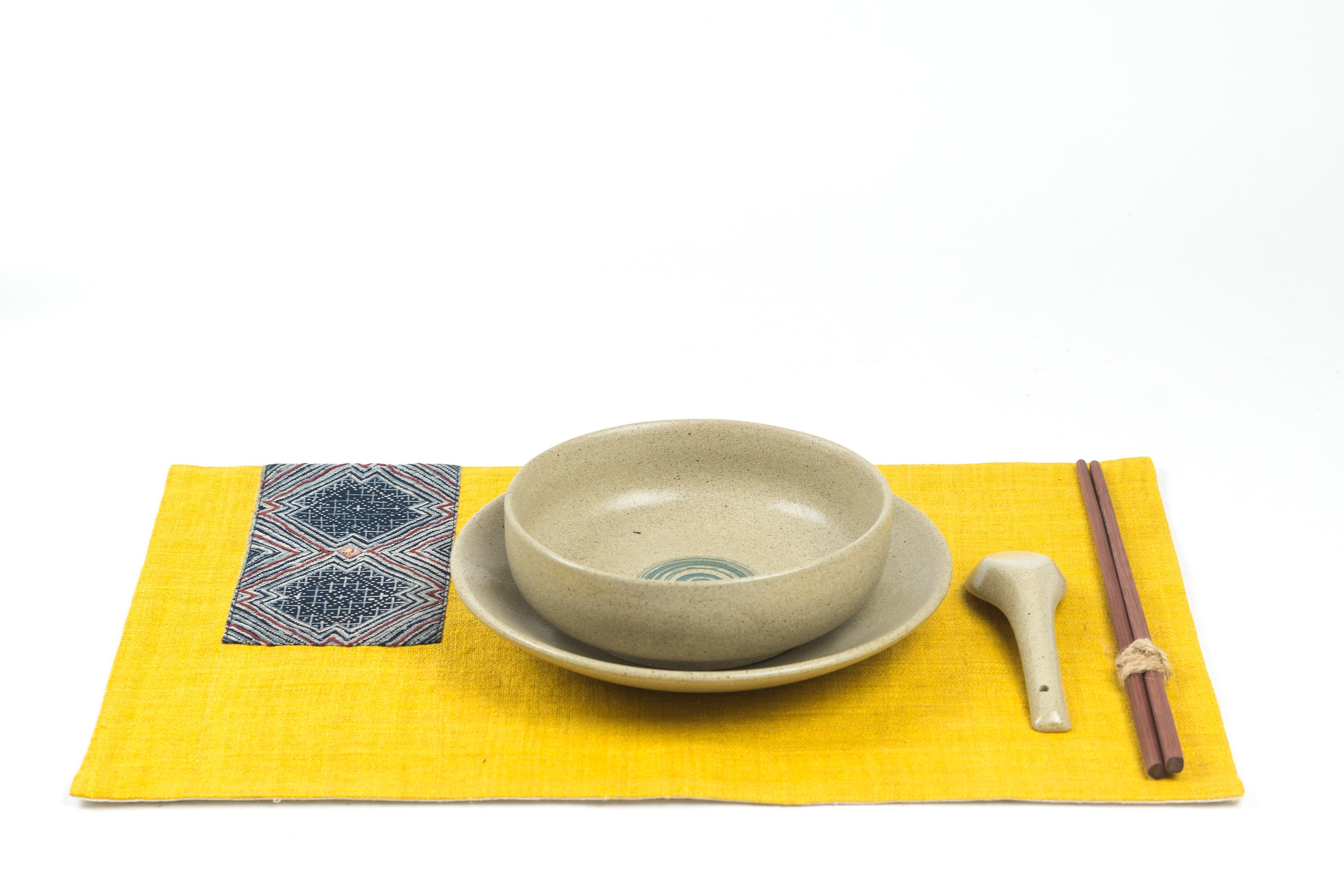 Yellow Fabric Placemats Rectangle Placemats Placemat Sets Etsy