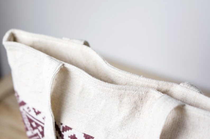 Handmade Thai Bag Natural Cotton Fabric Embroidered Bag Boho Tote Bag Unique Bag Ethnic Bag