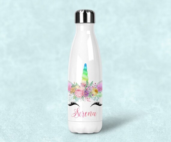 Unicorn Water Bottle, Stainless Steel Kids Water Bottle for School