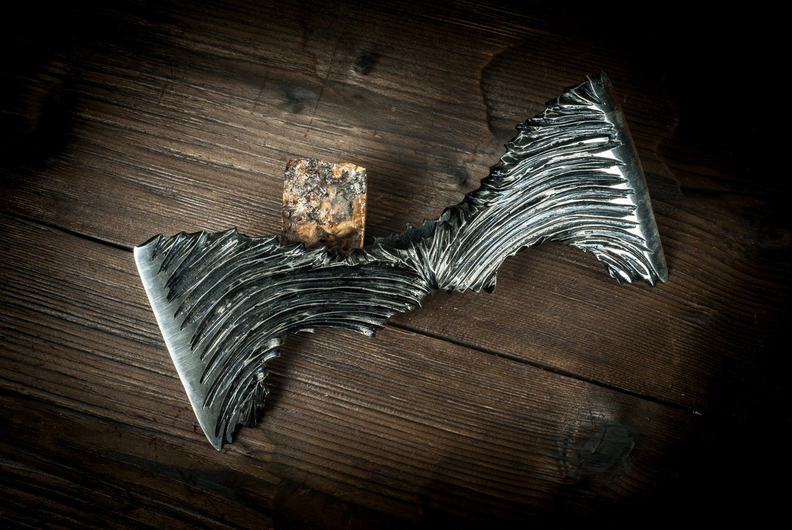 Steel hatchet head axe head with engraving collectible gift Etsy