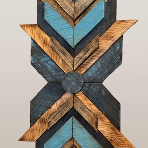 Aztec Reclaimed Wood Wall Art | Rustic Wall Art | Wood Wall Decor